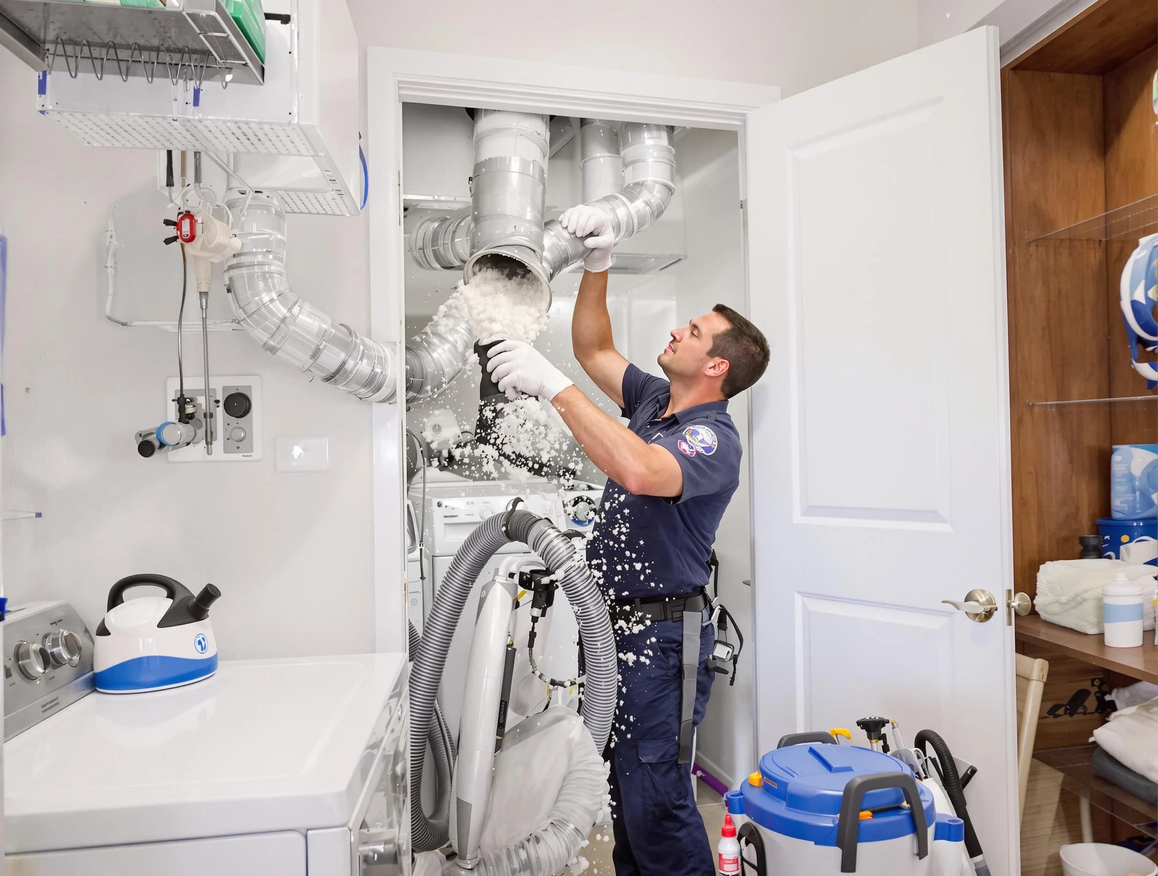 Stockbridge Dryer Vent Cleaning technician delivering thorough residential dryer vent cleaning service in Stockbridge