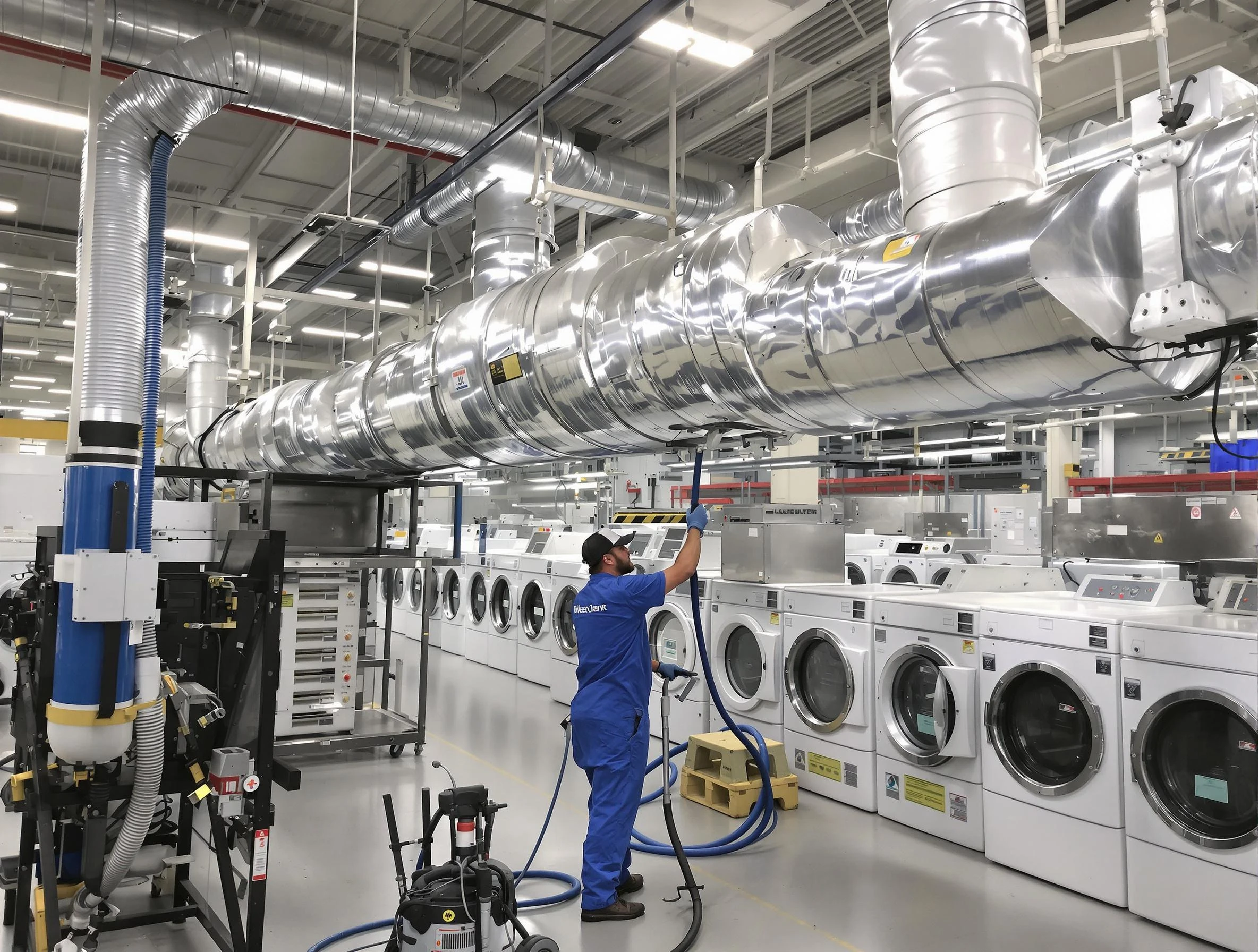 Stockbridge Dryer Vent Cleaning team performing heavy-duty industrial dryer vent cleaning in Stockbridge